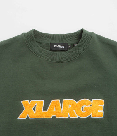 XLarge Chenille Standard Logo Crewneck Sweatshirt - Green