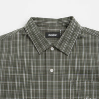 XLarge Embroidered Plaid Short Sleeve Shirt - Olive thumbnail