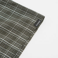 XLarge Embroidered Plaid Short Sleeve Shirt - Olive thumbnail