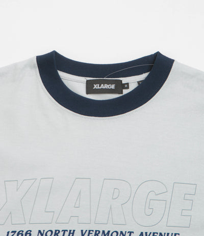 XLarge Store Address Ringer T-Shirt - Grey