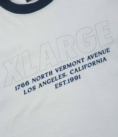 XLarge Store Address Ringer T-Shirt - Grey