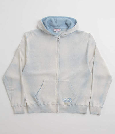 Yardsale Bleached Waffle Hoodie - Blue