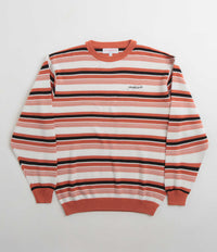 Yardsale Mirage Knit Sweatshirt - Orange / White | Flatspot