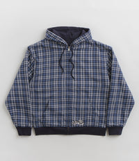 Yardsale Reversible Flannel Hoodie - Blue