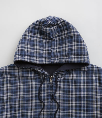 Yardsale Reversible Flannel Hoodie - Blue