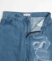 Yardsale Snake Denim Shorts - Denim | Flatspot