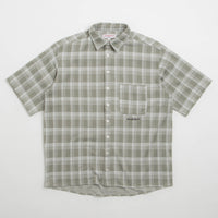 Yardsale YS Knitted Short Sleeved Shirt - Stone / Olive thumbnail