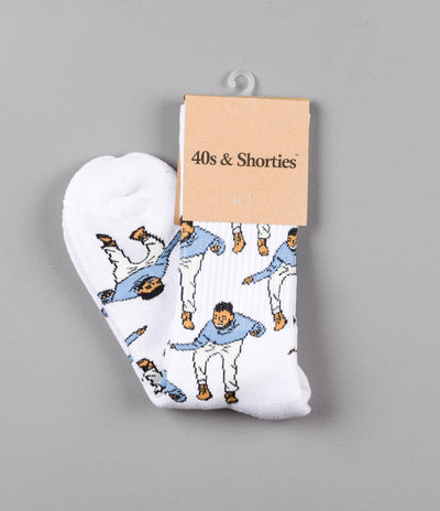 40s & Shorties Bling Dance Socks - White