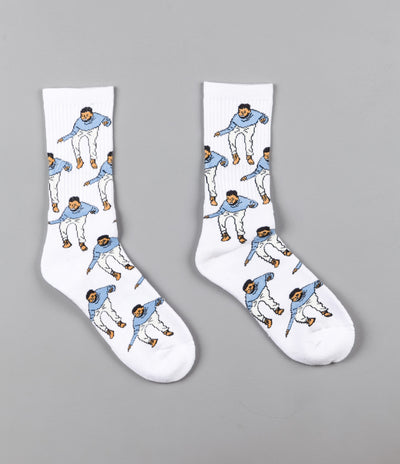 40s & Shorties Bling Dance Socks - White