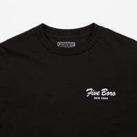 5Boro Burning Rose Long Sleeve T-Shirt - Black thumbnail