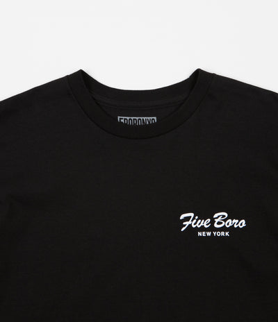 5Boro Burning Rose T-Shirt - Black