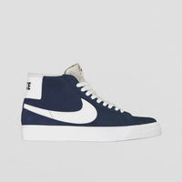 Nike SB Blazer Mid Shoes - Navy / White - Black - University Red thumbnail