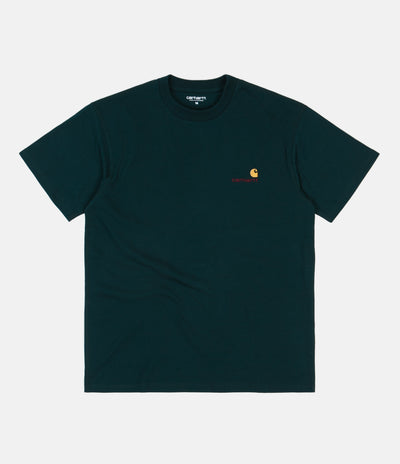 Carhartt American Script T-Shirt - Deep Lagoon