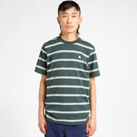 Carhartt Glover T-Shirt - Glover Stripe / Juniper / Wax thumbnail