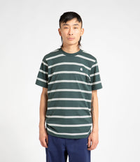 Carhartt Glover T-Shirt - Glover Stripe / Juniper / Wax