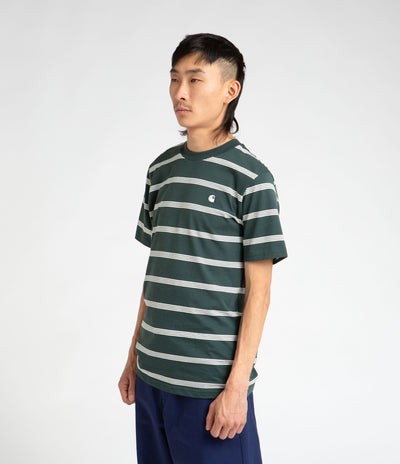 Carhartt Glover T-Shirt - Glover Stripe / Juniper / Wax