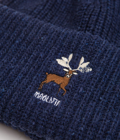 Magenta Deer Beanie - Petrol Blue