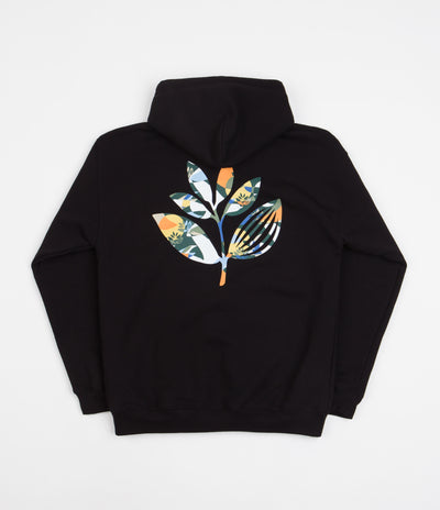 Magenta Dove Plant Hoodie - Black