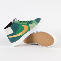 Nike SB Blazer Mid Mosaic Shoes - Aloe Verde / University Gold - Rainforest thumbnail