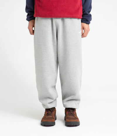 Nike Solo Swoosh Fleece Sweatpants - Dark Grey Heather / White