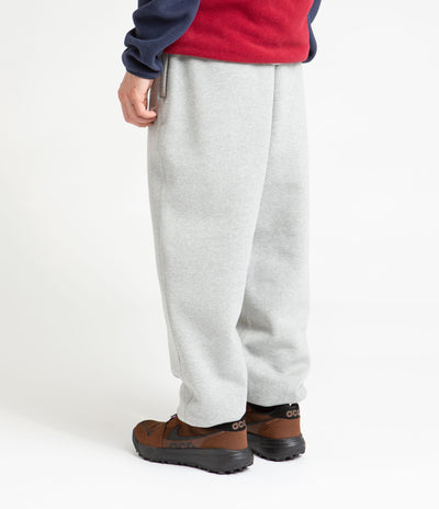 Nike Solo Swoosh Fleece Sweatpants - Dark Grey Heather / White