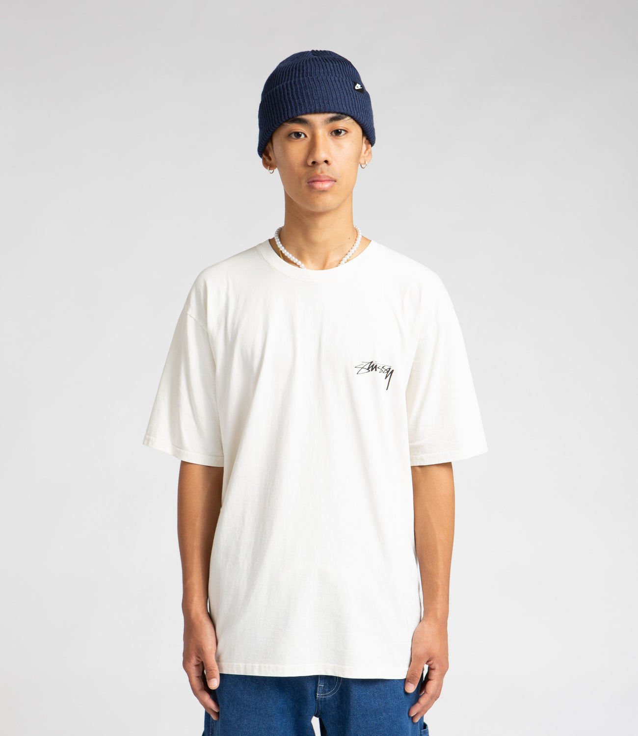 Stussy 100% Pigment Dyed T-Shirt - Natural | Flatspot