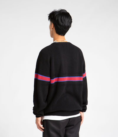 Yardsale Arrow Knitted Crewneck Sweatshirt - Black / Red