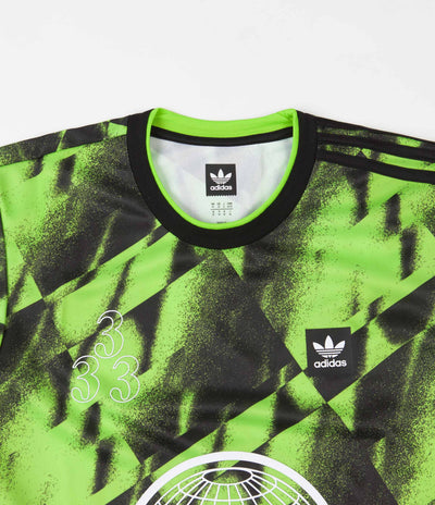 Adidas All Over Print Club Jersey - Solar Green / Black