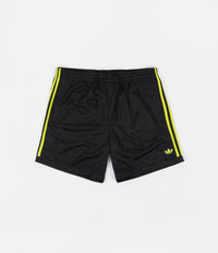 Adidas Athletic Shorts - Black / Acid Yellow