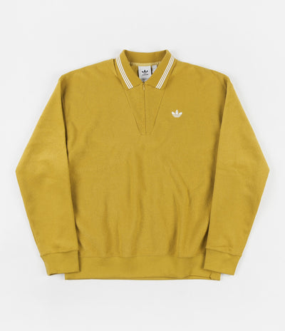 Adidas Bouclette Polo Sweatshirt - Spice Yellow / Off White