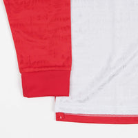 Adidas Checkered Club Long Sleeve Jersey - Vivid Red / Dash Grey thumbnail