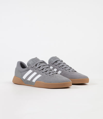 Adidas City Cup Shoes - Grey Three / FTW White / Gum4