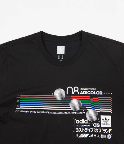 Adidas Colfax T-Shirt - Black / Red / Green / Blue