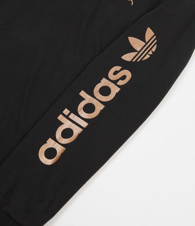 Adidas Eastern Long Sleeve T-Shirt - Black / Tactile Gold Metallic