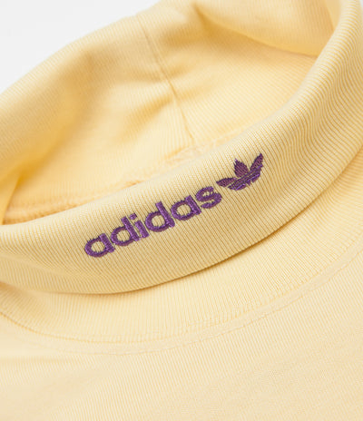 Adidas High Collar Long Sleeve T-Shirt - Easy Yellow / Active Purple