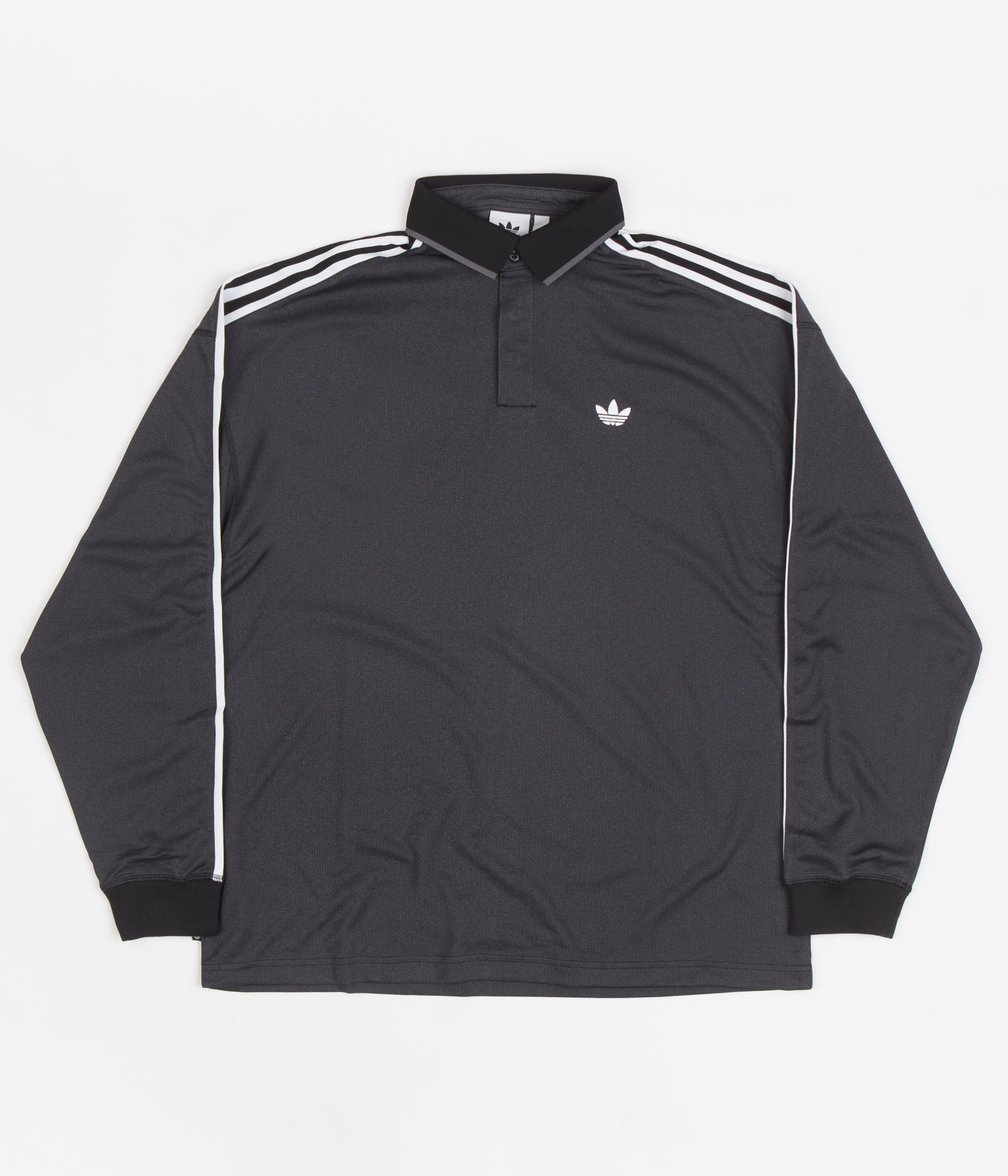 Adidas Long Sleeve Football Jersey - Black / Grey Five / White | Flatspot