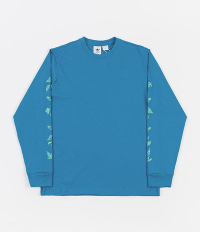 Adidas Nora Graphic Long Sleeve T-Shirt - Sonic Aqua / Signal Green