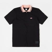 Adidas 'Nora' Polo Shirt - Black / Glow Pink thumbnail