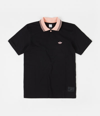 Adidas 'Nora' Polo Shirt - Black / Glow Pink