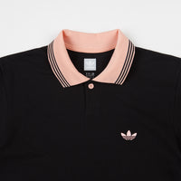 Adidas 'Nora' Polo Shirt - Black / Glow Pink thumbnail