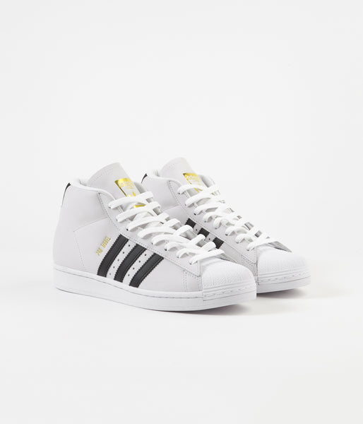 Adidas Pro Model Shoes - White / Core Black / Gold Metallic | Flatspot