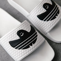 Adidas Shmoofoil Slides - White / Black / White thumbnail