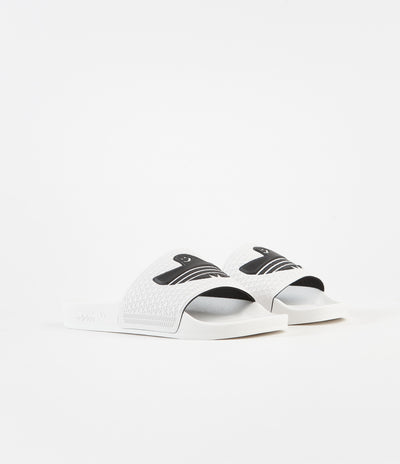 Adidas Shmoofoil Slides - White / Black / White