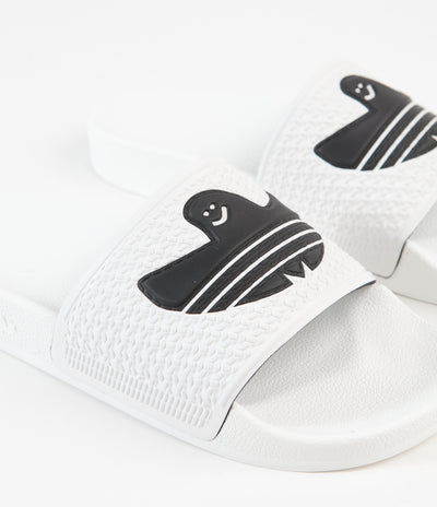 Adidas Shmoofoil Slides - White / Black / White