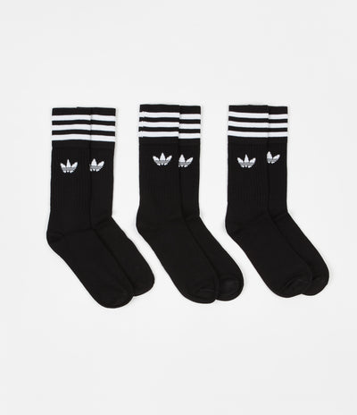 Adidas Solid Crew Socks - Black / White