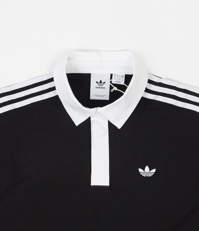 Adidas Solid Rugby Shirt - Black / White