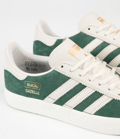 Adidas Suciu Gazelle ADV Shoes - Collegiate Green / Chalk White / Chalk White