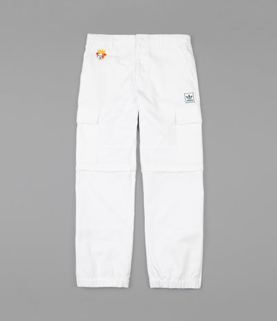 Adidas TJ Cargo Pants - White / Collegiate Green