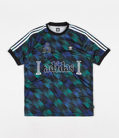 Adidas Towning Jersey - Black / Active Green / Active Blue