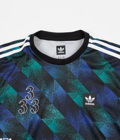 Adidas Towning Jersey - Black / Active Green / Active Blue